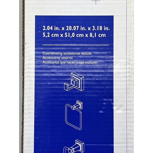 18-inch Wall-Mount Towel Bar, Polished Chrome, #0103760. {C6}. - Picture 9 of 14